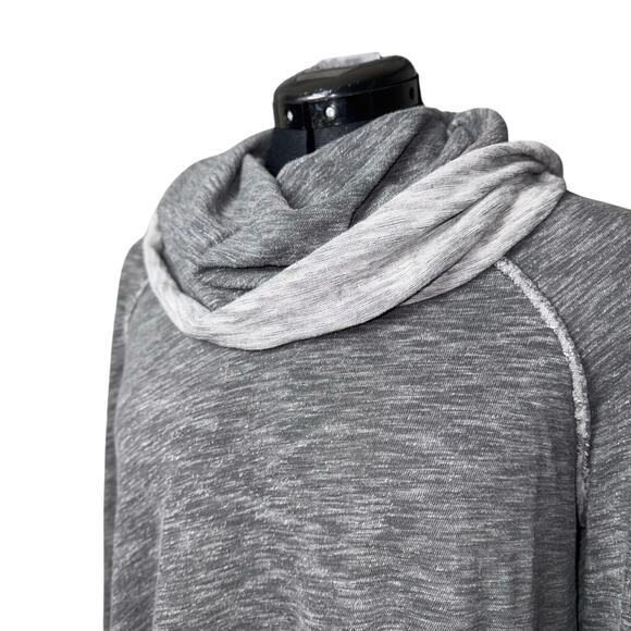 Free People Beach Sweater Women's Two Body Tan Cowl Neck Pullover Long Sleeve - Picture 2 of 8